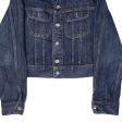 DKNY JEANS Womens Denim Jacket Blue S For Discount