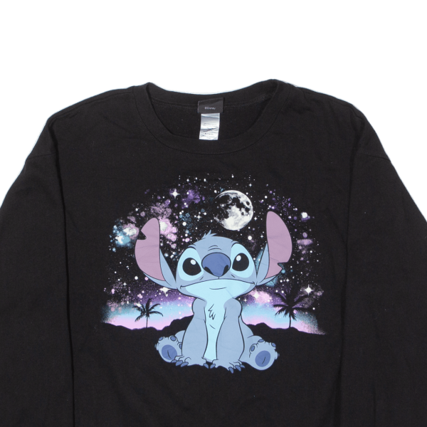 DISNEY Stitch Mens Sweatshirt Black XL Sale