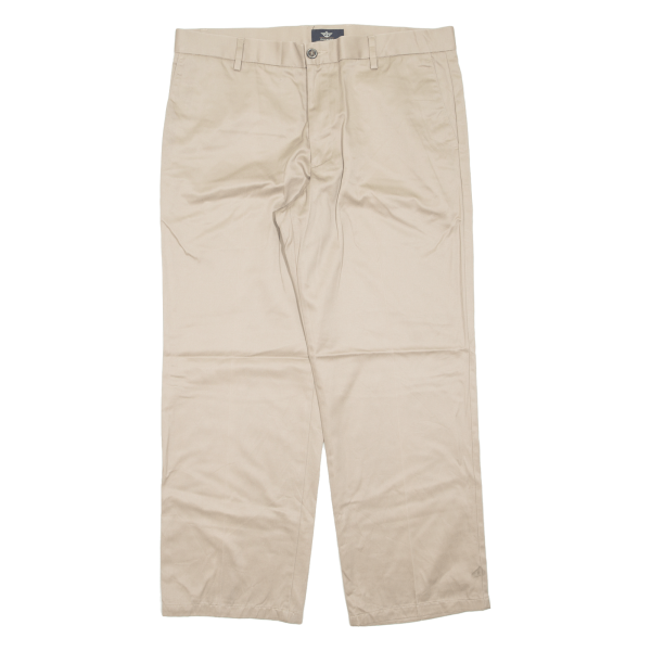 DOCKERS D2 Khaki Mens Trousers Beige Regular Straight W36 L29 Cheap