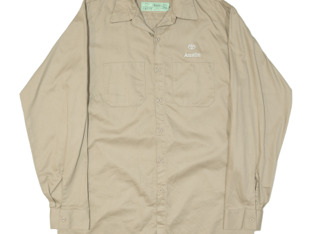 RED KAP Mens Worker Shirt Beige Long Sleeve L Online