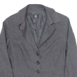 BOGNER Womens Blazer Jacket Grey Wool M Online Sale