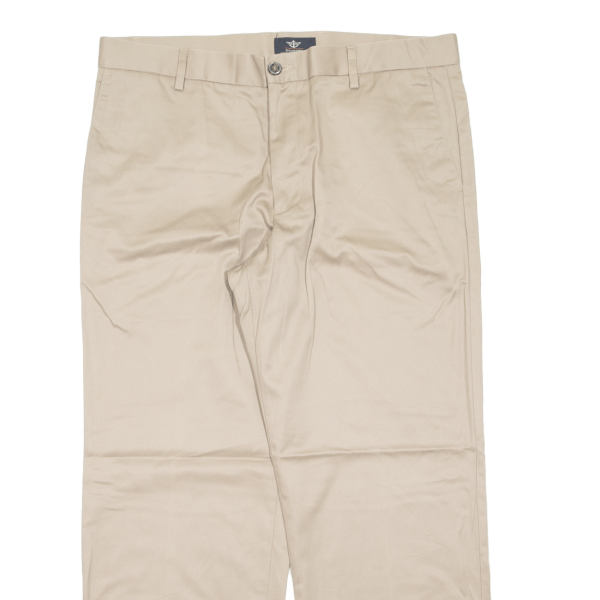 DOCKERS D2 Khaki Mens Trousers Beige Regular Straight W36 L29 Cheap