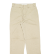 DICKIES Workwear Mens Trousers Beige Slim Straight W29 L32 Hot on Sale