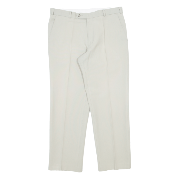 CLASSIC MAN Khaki Mens Trousers Cream Regular Straight 90s W34 L28 For Sale