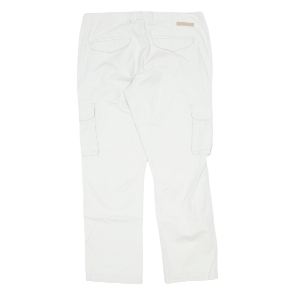 CHARLES VOGELE Cargo Mike Andy Mens Trousers Cream Regular Straight W36 L31 Online