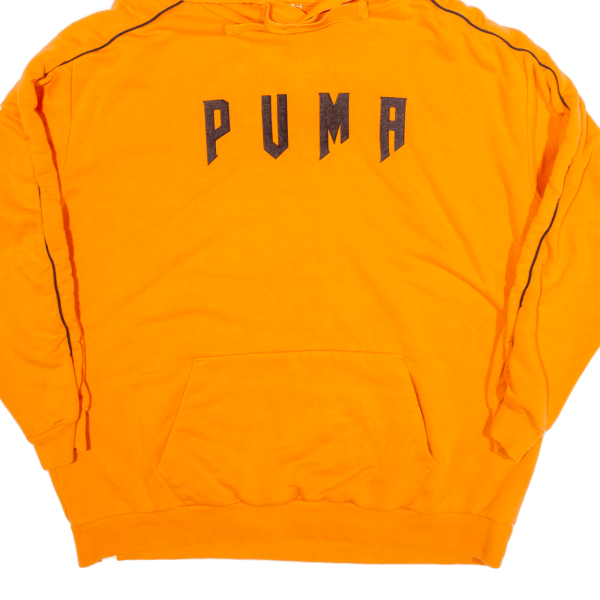 PUMA Relaxed Fit Floral Womens Orange Hoodie UK 12 For Cheap