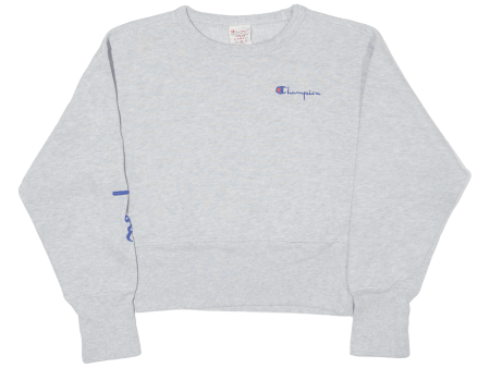 CHAMPION REVERSE WEAVE Boys Sweatshirt Grey XS Discount