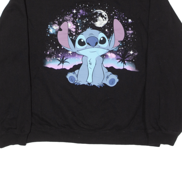 DISNEY Stitch Mens Sweatshirt Black XL Sale