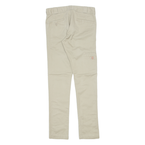 DICKIES Workwear Mens Trousers Beige Regular Skinny W30 L32 Sale