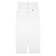 CARHARTT WIP Armanda Pant Womens Trousers White Relaxed Straight W28 L25 Sale