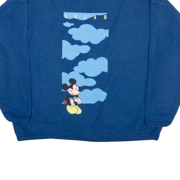 DISNEY Mickey Mouse Womens Sweatshirt Blue L For Sale