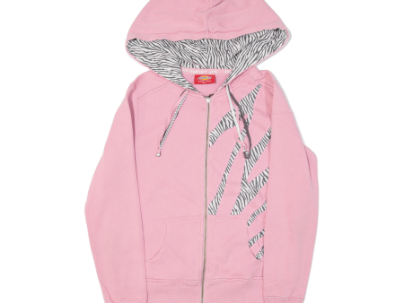 DICKIES Girls Pink Hoodie Full Zip S Hot on Sale